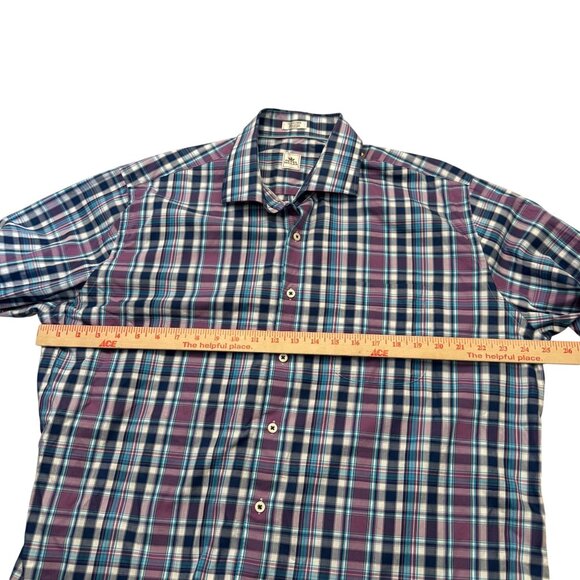 Peter Millar Plaid Long Sleeve Button-Up Shirt Mens XL Officeready Multicolor - Picture 7 of 7